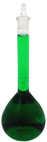 500ml volumetric glass flask with ground glass stopper for sale