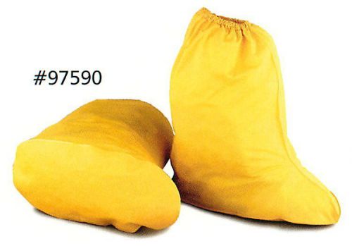 Onguard industries pvc boot or shoe cover yellow 15&#034; lot of 700 pairs med 97590 for sale