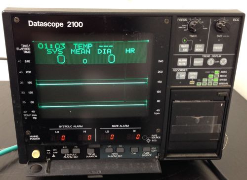 Datascope 2100  Patient Monitor Multi Parameter ECG CUFF-C Blood Pressure EKG