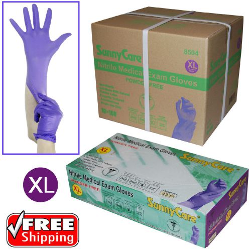 1000pcs 3.5mil soft nitrile powder-free medical exam gloves (latex vinyl free)xl for sale
