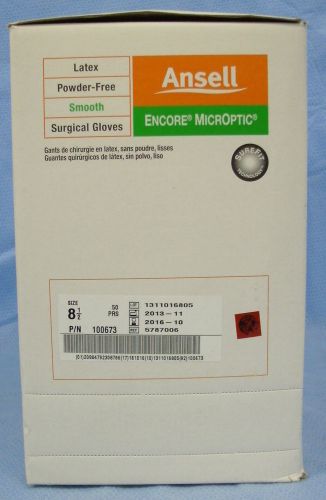 1 box 50pr/pk  ansell encore microptic latex surgical gloves #5787006 for sale