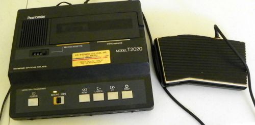 Olympus pearlcorder t2020 micro mini cassette transcriber recorder unit only for sale