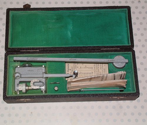 Dietzgen OTT Compensating Planimeter Velvet Case &amp; Papers Made in Germany