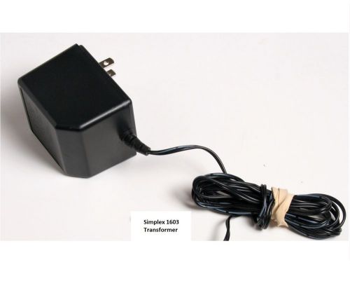 -SIMPLEX 100, 125, 125-O, Bravo TIME CLOCK power cord and transformer..  1603