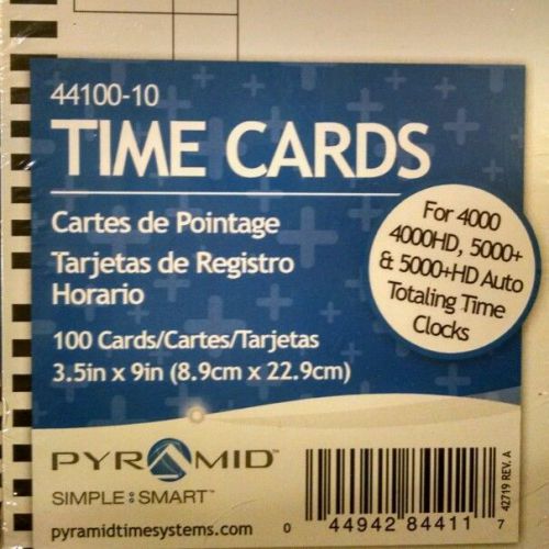 44100-10 Pyramid time card payroll -4000 &amp; 4000HD- 100 count