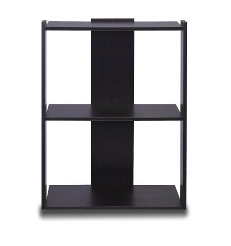 Furinno 11083 Tropika Medium Ladder Shelf Bookcase, Espresso
