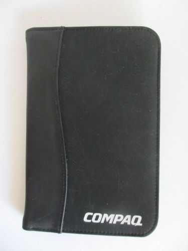 Business Card Portfolio with Note Pad and Pen - Black with Compaq Logo