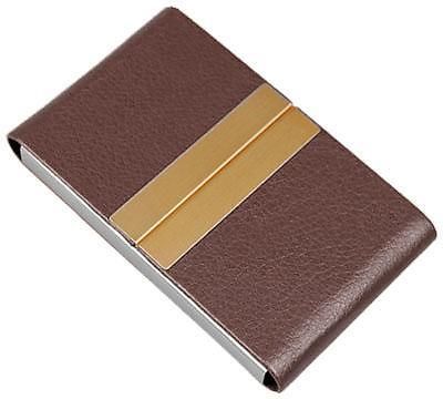 Leatherette Office Business Name Credit ID Card Holder Case B52F