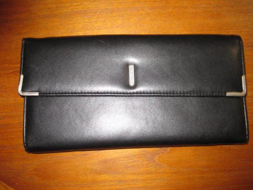 Rolodex® Business 96-Card Book Case Black Faux Leather Compact Envelope style