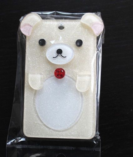 Rilakkuma keycharm Chain Rhinestone crystal cute bling DIY ID Card Case holder