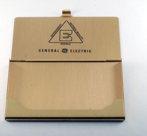 Vintage Gold Plated Metal &#034;GENERAL ELECTRIC&#034; &#034;GE&#034;  Business/Credit Card Holder