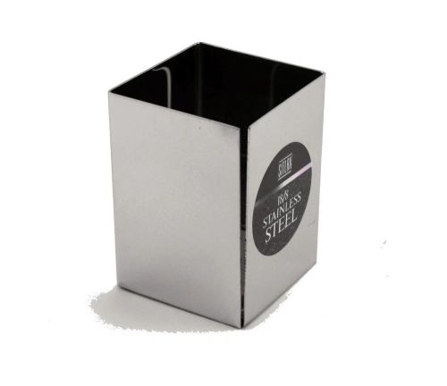 Pencil Cup Holder - Sq - Brushed Stainless Steel - 2.75&#034;X2.75&#034;X4&#034; - STPC-6