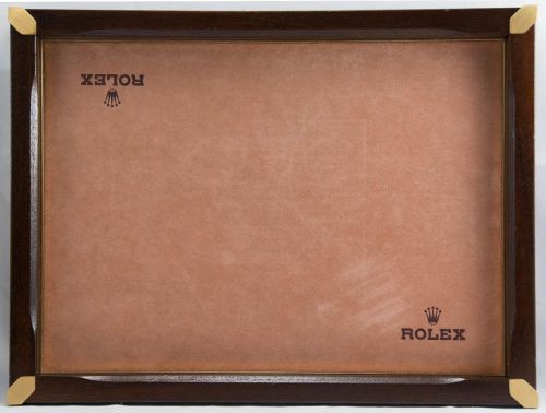 Rolex desk serving tray cream-salmon colored with rolex logo reference 435 for sale