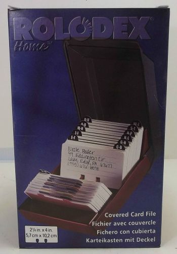 ROLODEX COVERED CARD FILE 2 1/4 X 4 - BURGANDY No 67333