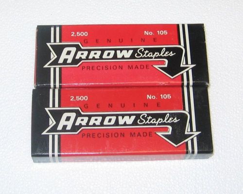 ARROW  STAPLES, 2 BOXES OF 2,500, #105 - STANDARD STAPLES