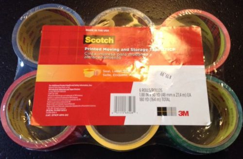 Scotch Printed Moving and Storage Tape 371CP - 6 Rolls