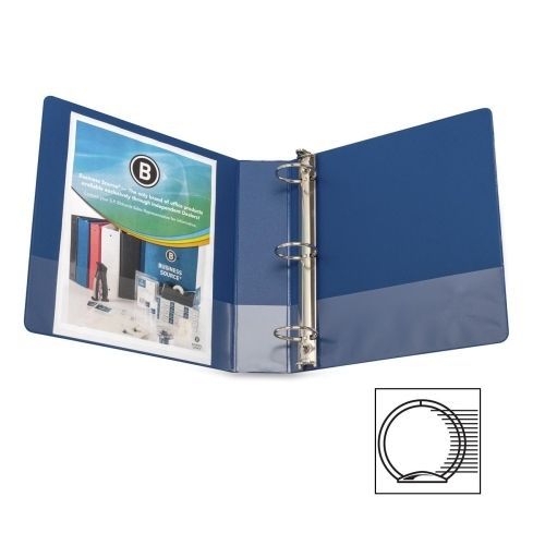 Business Source Basic Round Ring Binder with Pockets - 2&#034; - BSN16464