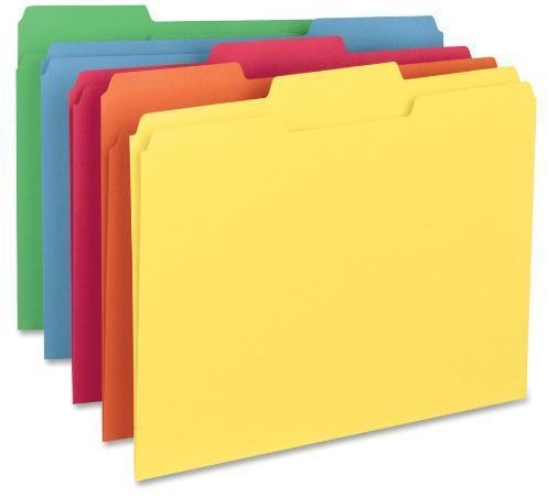 Cut File Folders Letter Size Primary Assorted Ors Per Box Vivid Ors