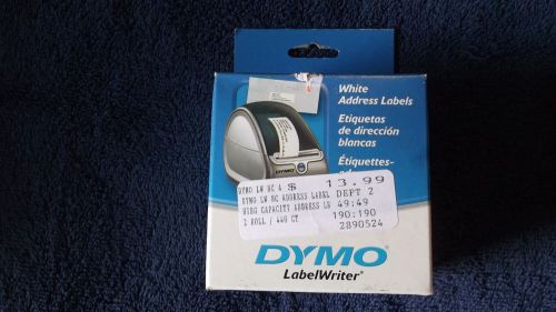 DYMO Label Writer Address Labels 30320 White 1-1/8&#034; x 3-1/2&#034; NEW 2 Roll ONLY NIP