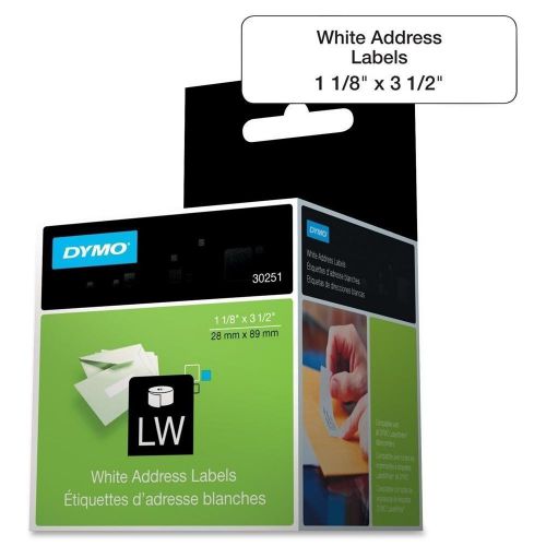 Dymo 30251 address labels labelwriter thermal white 3.50 w x 1.12 l for sale