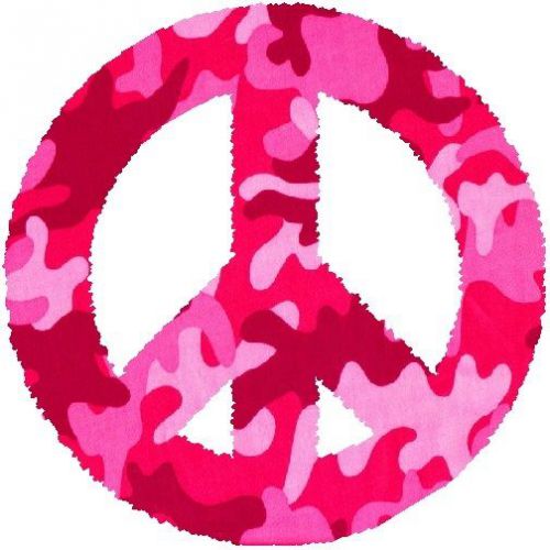30 Custom Pink Camo Peace Symbol Personalized Address Labels
