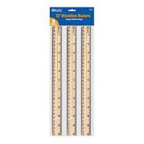 Bazic 12&#034; (30cm) wooden ruler (3/pack), for sale