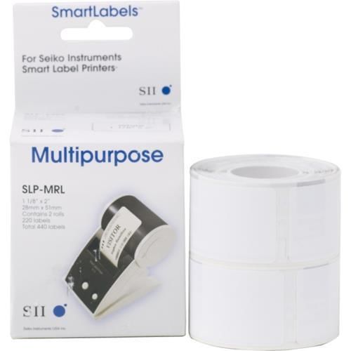 Seiko SmartLabel SLP-MRL Multipurpose Label 1.1 Width X 2 Length 220 Roll 0.79