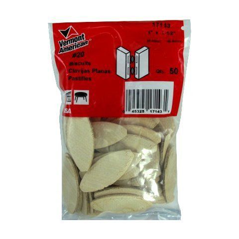1&#034; X 2-1/2&#034; Biscuit Wafers # 20 (Pack of 50)