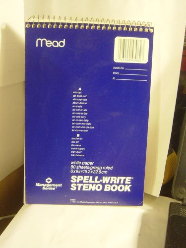 Mead Management Series Spell-Write Steno Books blue