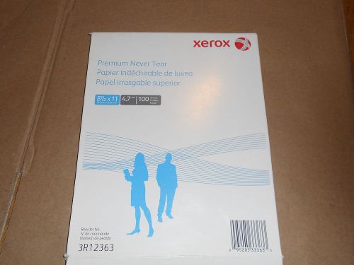 Xerox Premium Never Tear Paper 3R12363  8.5 x 11 4.7mm 100 sheets
