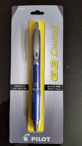 Brand New Pilot G2 Limited Blue Fine 0.7mm Point Gel Roller Pen Black Ink Sealed