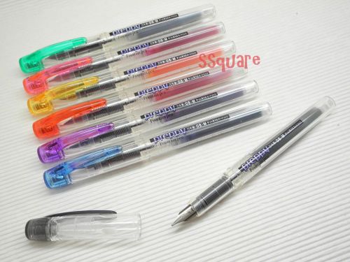 Platinum Preppy 0.5mm Medium Nib Refillable Fountain Pen, 7 Colors Set