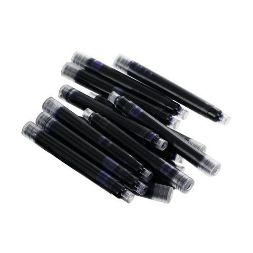 JinHao Fountain Pen International Size Ink Cartridges, Blue Ink, Pack of 15