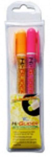 Yasutomo Hi-Glider Gel Stick 2 Count Orange/Pink