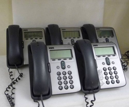 Lot of 5 cisco 7912g unified ip phone cp-7912g-a for sale