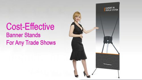 X banner stand with Vinyl printing - ideal for tradeshows and exhibition events!