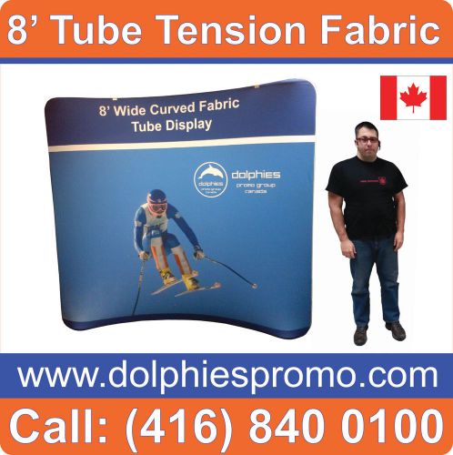 NEW 8&#039; TUBE TENSION FABRIC Trade Show Portable Exhibit Pop Up Booth + GRAPHICS