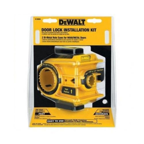 DEWALT Bi-Metal Hole Saws Wood and Metal Door Lock Installation Kit New D180004