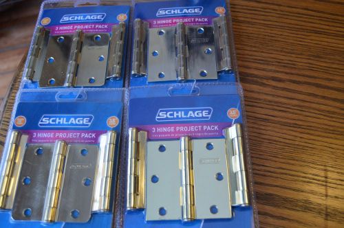 Lot of 4 Schlage 3 Hinge Project Packs