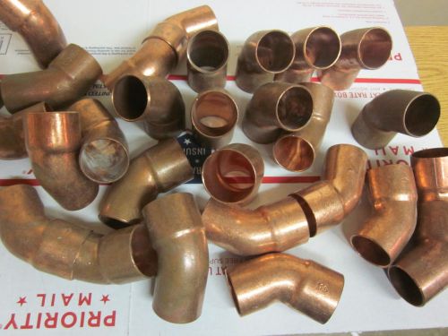 1-1/4&#034; x 1-1/4&#034; Copper Street FTG x C 45° Elbow Ell Sweat Fitting - 28 Pieces
