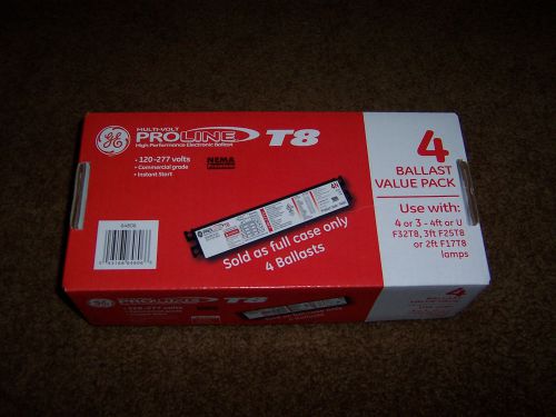 4 new ge lighting ballasts t8 4 or 3 tube 4n 120 or 277 volt for sale