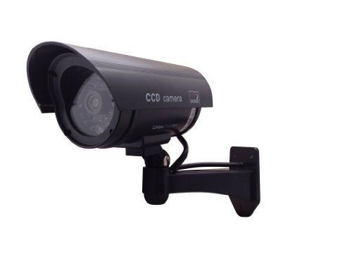 UniquExceptional UDC4black Outdoor Fake , Dummy Security Camera with Blinking