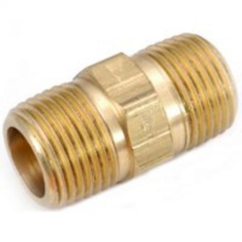 Hex Nipple Brass 1/2Mpt ANDERSON METAL CORP Brass Pipe Nipples 756122-08