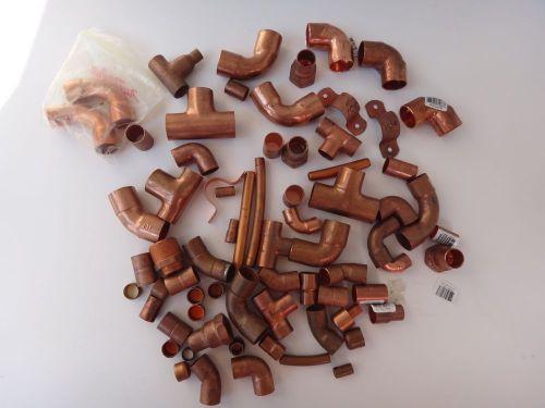 Copper fittings lot 74 pieces for sale