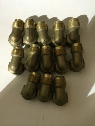 LOT OF 13 - 5/8&#034; FLARE To 1/2&#034; FEMALE PIPE THREAD ELBOW BRASS FITTING