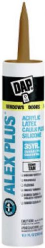 Dap Alex Plus, 10.1 oz., Cedar Tan, Acrylic Latex Caulk With Silicone 18122