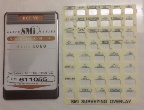 SMI 48 BCE V6 Basic COGO Card with Overlay for HP 48GX Calculator