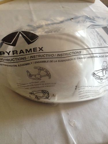 Pyramex HP14110 Cap Style Hard Hat 4 Point Snap Lock Suspension - White