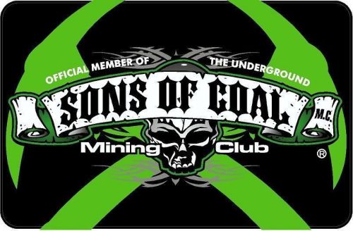 3 -  Sons Of Coal Mining Club Underground 2&#034; Hard Hat Helmet Sticker H550
