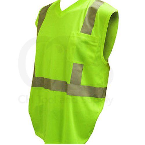 (3) Class 2 Lime Hi-Viz Sleeveless Fast Dry T-Shirt  Size 2X-Large